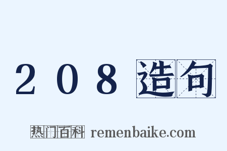 208造句是什么意思的图片
